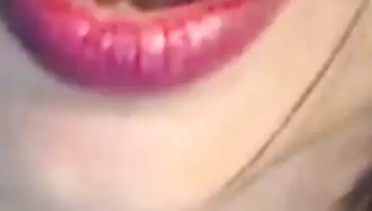 Rosy lips tease