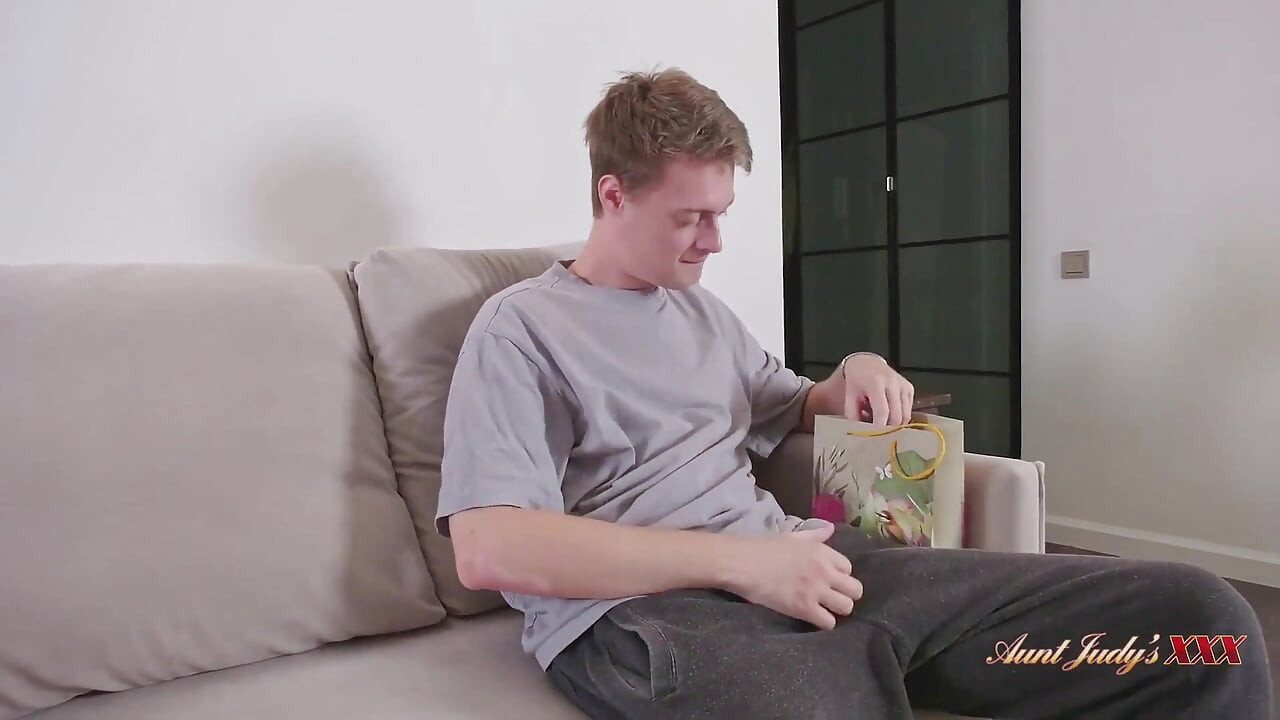 AuntJudysXXX - Busty Redhead MILF Stepmom Anna Maria Has a Special Treat for Her Stepson