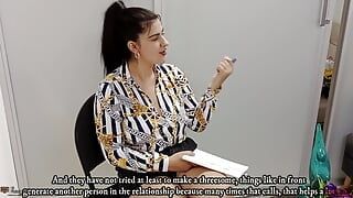 Me follo a la hermosa vayolet en su primera cita en el psicólogo - porno en español
