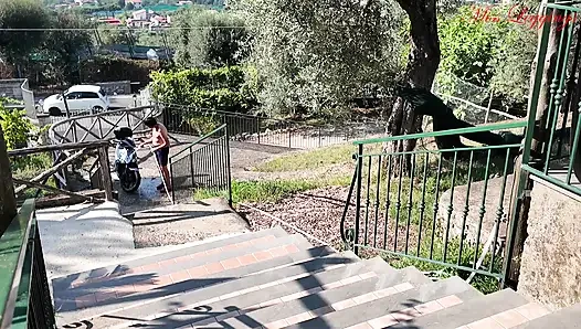 The Stepaunt's Unexpected and Perverse Desire to Seduce and Provoke the Virgin Stepnephew on the Terrace