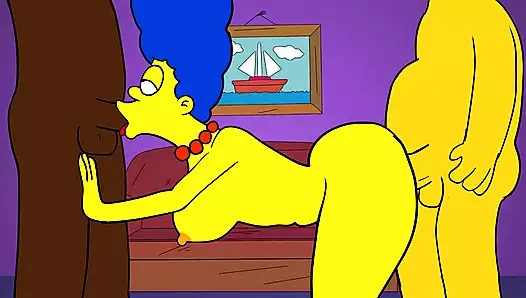 Marge Simspson is unfaithful to her husband with Carl