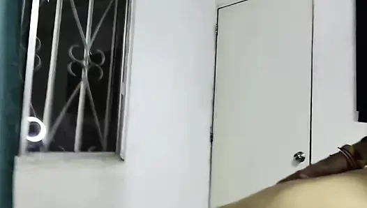 With the curtain open Riva gives me a big blowjob