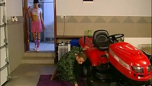 Young Vintage Girl with Tight Pussy Fucked and Cumshot in Mouth by Big Cock