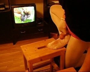 Cum white pantyhose