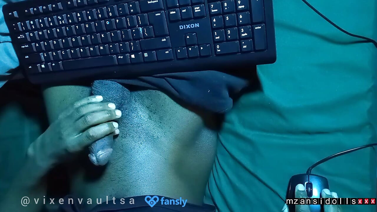 midnight jerk off session,my hard black cock