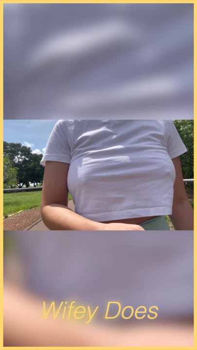 Just a happy day hanging out flashing my tits.