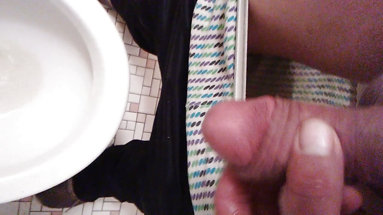 POV Transgirl Cumming at Camera While Pissing on Hand