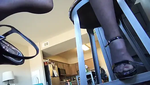 POV-nylon-fußanbetung!
