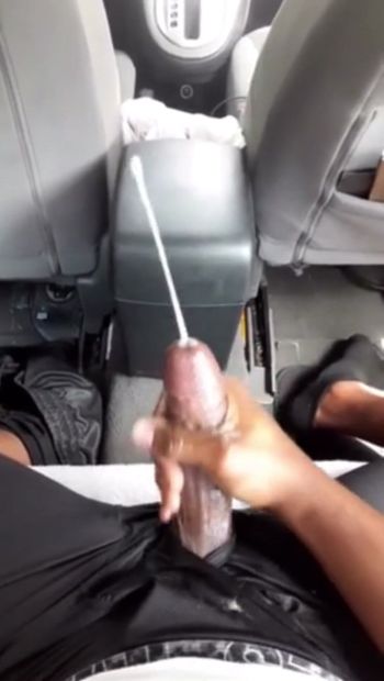 STROKING MY BBC UNTIL I CUM IN THE CAR