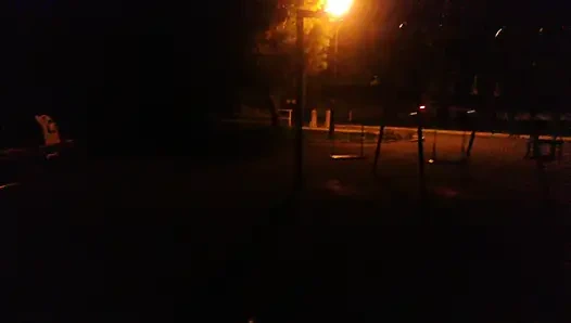 My milf wife gives me a blow job in a park!