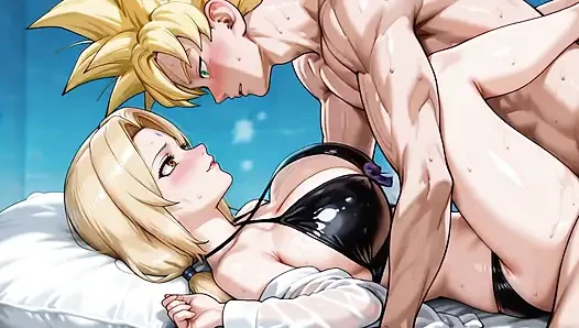 Goku - sSJ (DB) x tsunade (naruto)