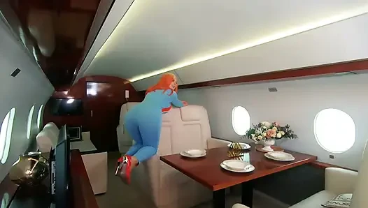 Dari belakang panggung dari sesi pemotretan, 4 catsuit dan fly jet photoshoot