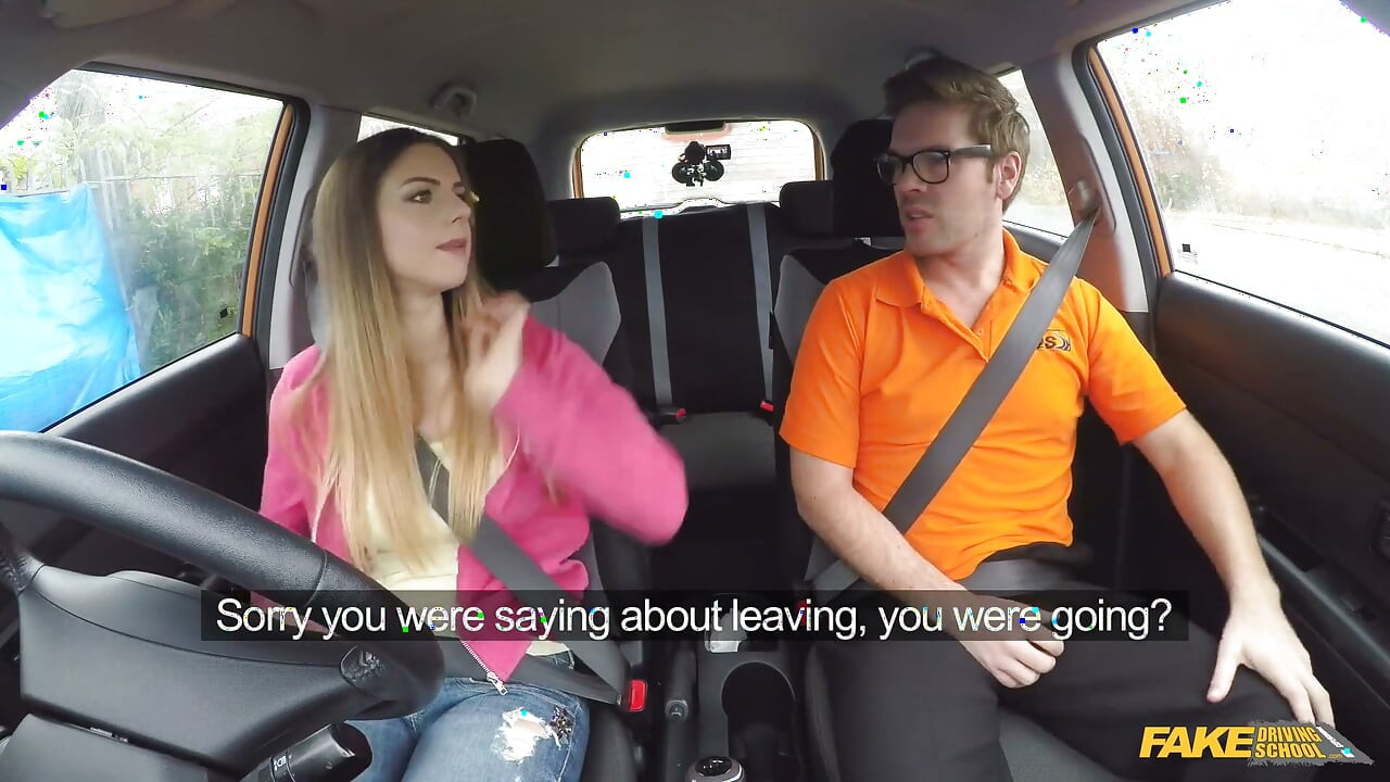 Fake Driving College - Italian Student Stella Cox Seduces Instructor for a Fast Hardcore Driving Pass