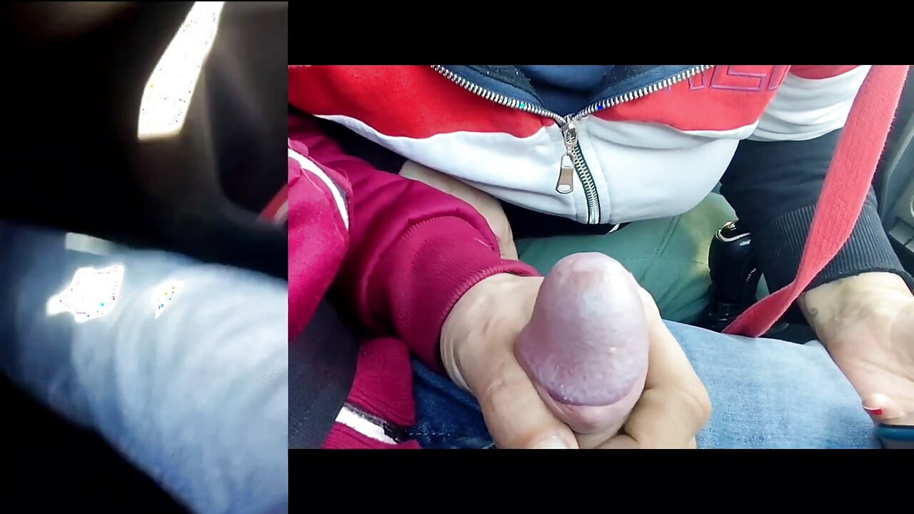 Public handjob almost caught, he likes to film me and watch me cum!
