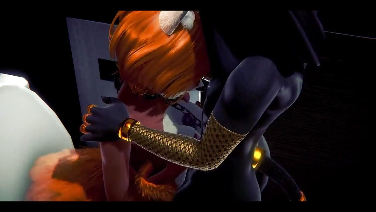 Furry Hentai - Anubis the Dogboy sa foxygirl u toaletu - japanska azijska manga anime filmska igra pornografija