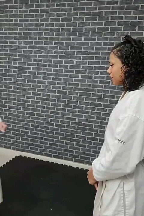 Karate fight Amanda  VS Nataly - Power kicks with model feets