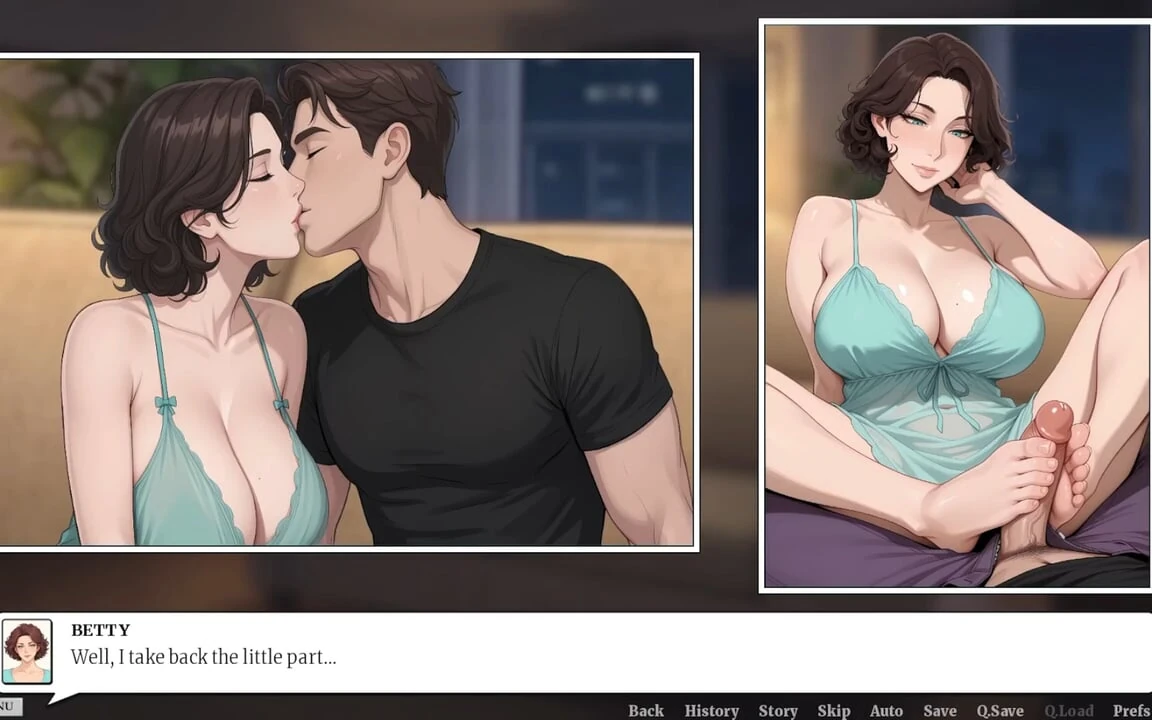 With Great Pleasure #12 - Animated Ai XXX Game - a Hot Foot Job with a MILF