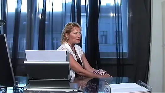 Mature Blonde MILF Over 40 Teases and Fucks Hard