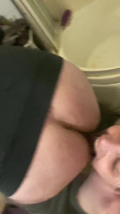 Iconic moment from "Dirty toilet slut serving her Master"