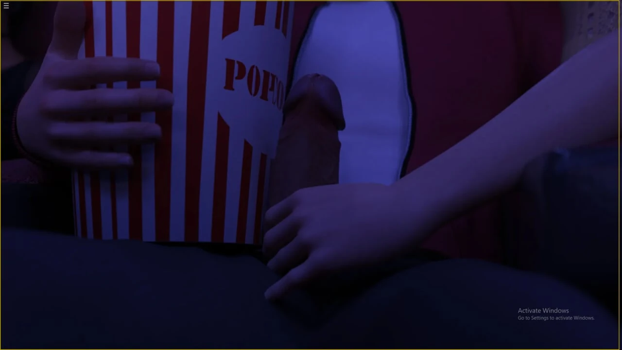 Two Horny 18 Plus Stepsisters Playing With My Cock In Theatre