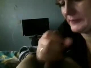 beautiful Russian step mom sucks dick like a final