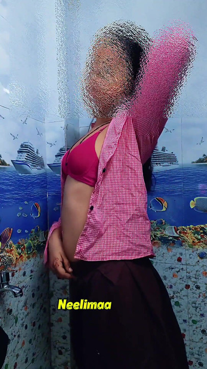 Indian Hot Desi schoolgirl Changing uniform And masterbating. Indian desi selfie video. | Clip 1