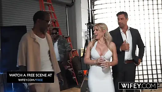 Wifey Bride Danielle Renae Gets Stretched Out in 5 BBC Gangbang While Hubby Watches