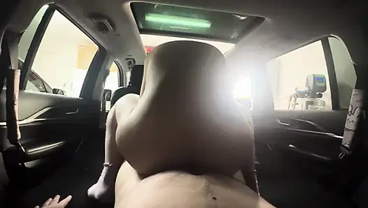 Yummy Jimmy and Slutty Kitty sneak in the car to have sex