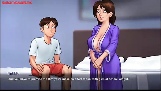 Summertime saga teil 24von - perverser liebt es, auf das höschen seiner MILf-vermieterin zu wichsen, sie hat ihn erwischt