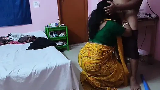 Tharki Boss fulfilled his dream by fucking hot desi maid bhabhi when wife was not at home
