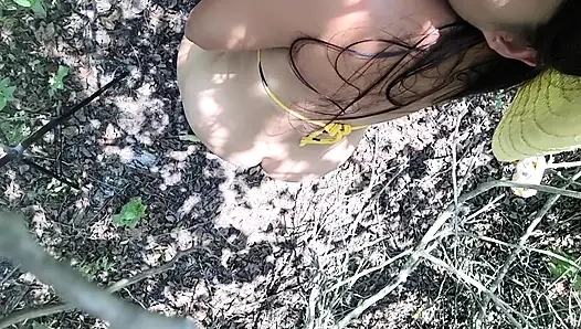 The stepfather has sex in the countryside with his beautiful, curvy stepdaughter