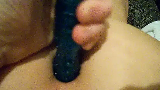 Warming up my asshole with a vibrator to get ready for the biggest cock I've ever taken in my life!