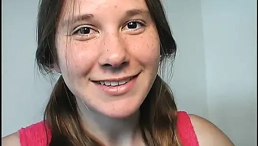Brunette Slut Fucked Hard and Cum Slurred