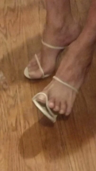 Come on my dangling high heel