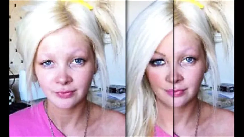 色情明星化妆前后