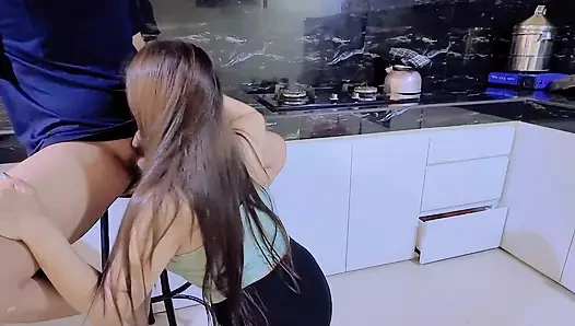 Plump in a stall fucking in the kitchen with the truck driver