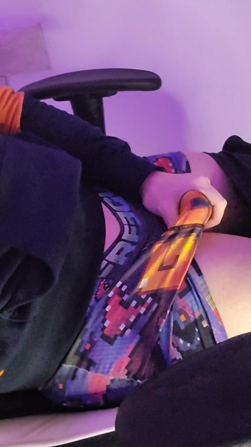 Young boy in tracksuit wants to jerk off