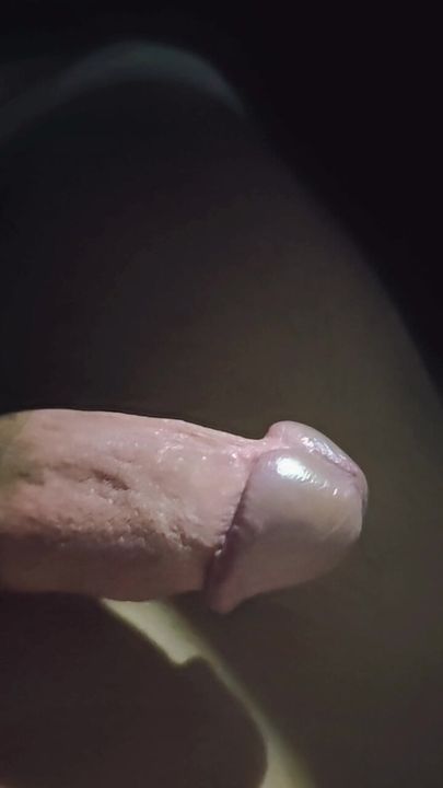 Glimpse of my hard throbby dick excited