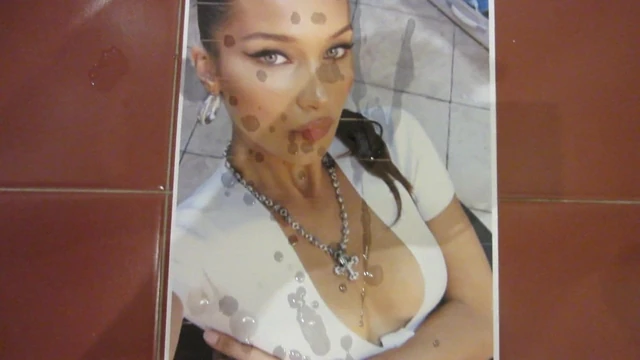 Bella Hadid cum tribute