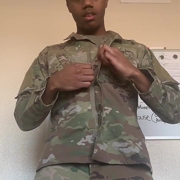 BBC Soldier Stripping Out of Uniform and Cumming