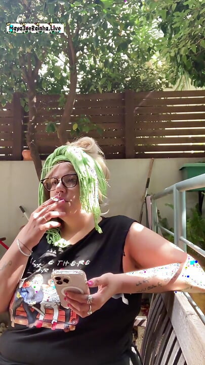 Morning Outdoor Smoking Ritual - BBW Brazilian MILF Goddess