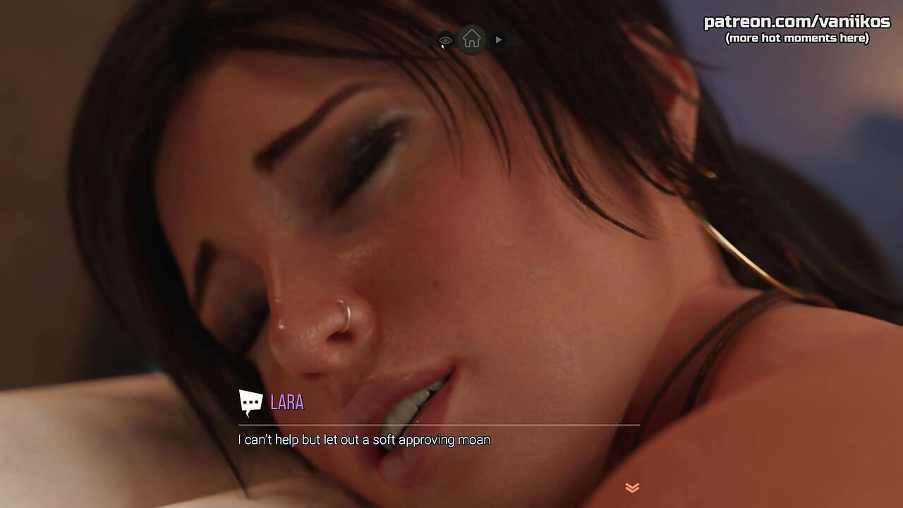 Busty Tomb Raider Lara Croft Babe Gives the Masseur a Deepthroat and Swallows Cum Part #2