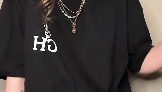 Smoking in Fishnets, Teasing You with a Peek of My Pussy