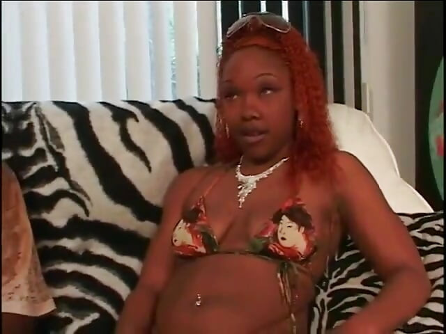 Redheaded black chcik is great at sucking cock and at cock riding