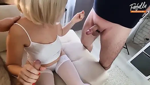 Делюсь своей женой с другом. Секс втроём. МЖМ. Двойная сперма. Поедание спермы. 4K. Версия 1. Эпизод 21 (эпизод 2182)