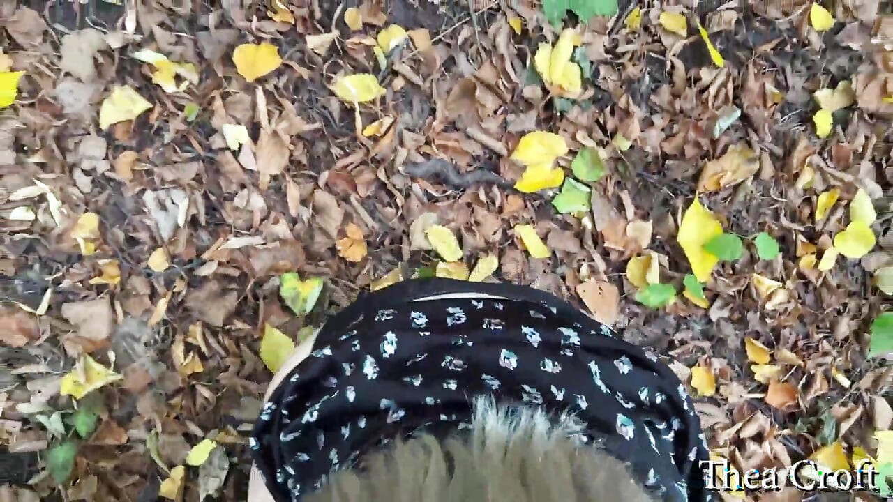 The couple decided to diversify their sex and right in the forest with a cumshot on the tongue