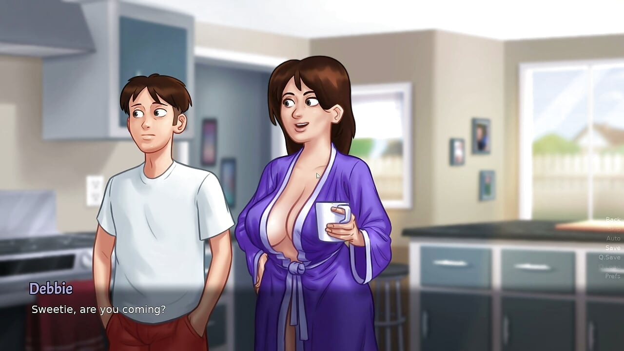 Paying Stepsis to suck on her Big Tits - Summertime Saga part 18