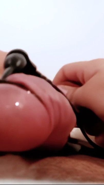 Extreme Estim CBT Big Cock Cumshot With Urethral Sounding Electrodes - Hands Free Edging & Orgasm With Huge Load Of Cum | Clip 1