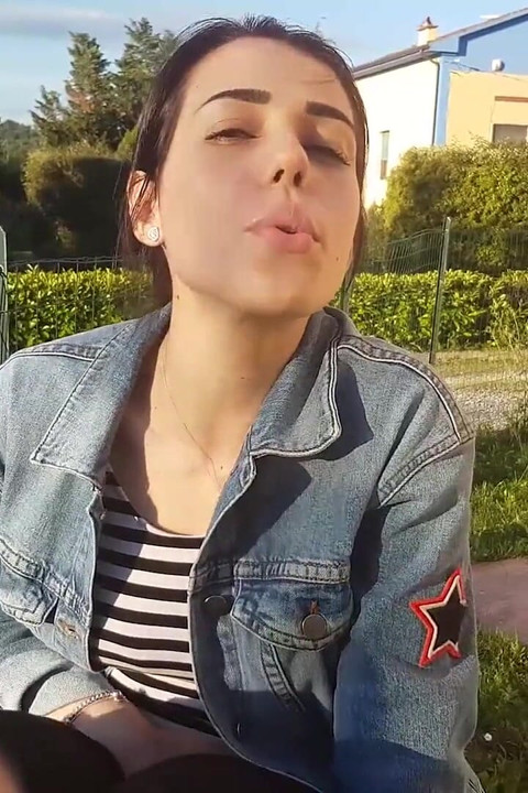 Petra smokes her ciggaretes outdoor