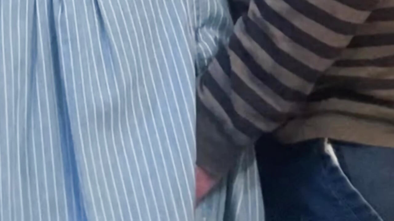 Cewek mesum lagi asik ngusap memek berbulunya di kereta bawah tanah